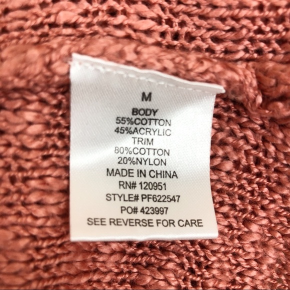 Hippie Rose Long Sleeve Dolman Crew Neck Sweater M - Picture 5 of 9